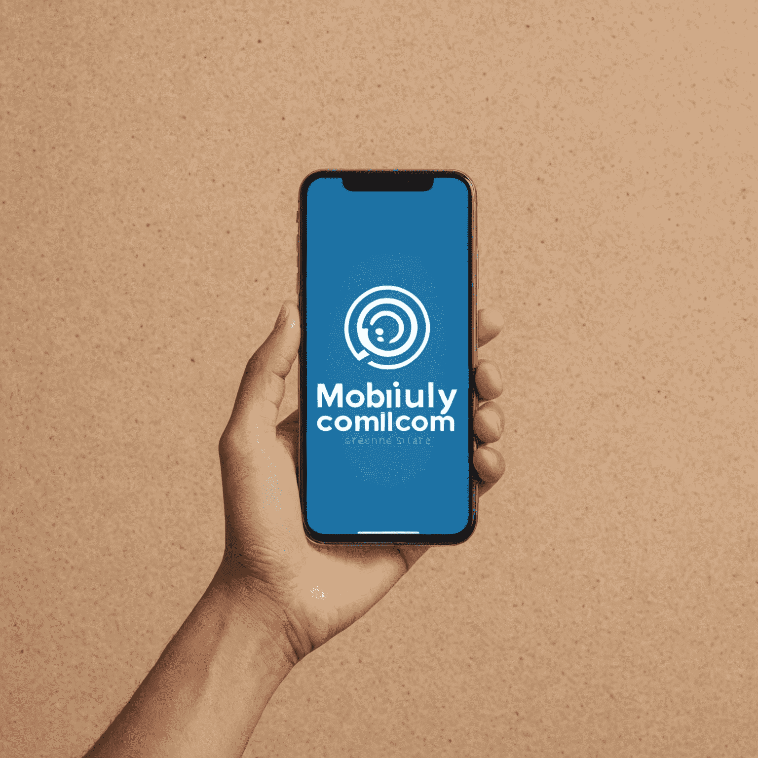 شعار mobiluly_com يظهر اسم الشركة بخط حديث مع رمز لهاتف ذكي
