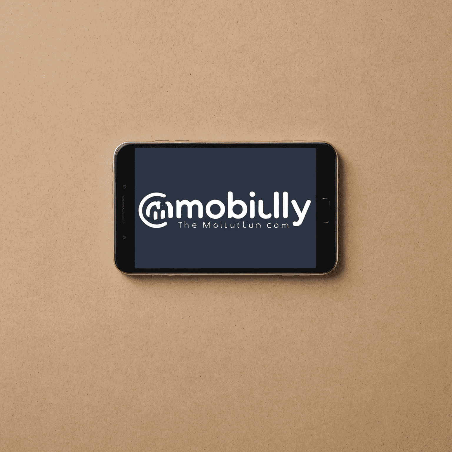 شعار mobiluly_com يظهر اسم الشركة بخط حديث مع رمز لهاتف ذكي
