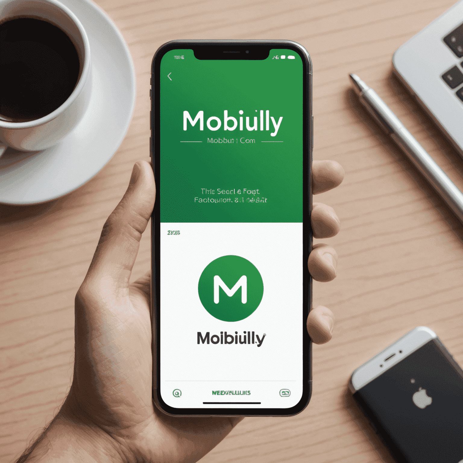 شعار mobiluly_com يظهر اسم الشركة بخط حديث مع رمز لهاتف ذكي